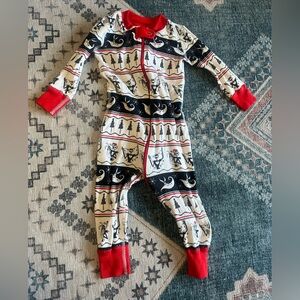 Hanna Andersson Nightmare Before Xmas Zip Up One Piece Pajamas Size 12-18 Months